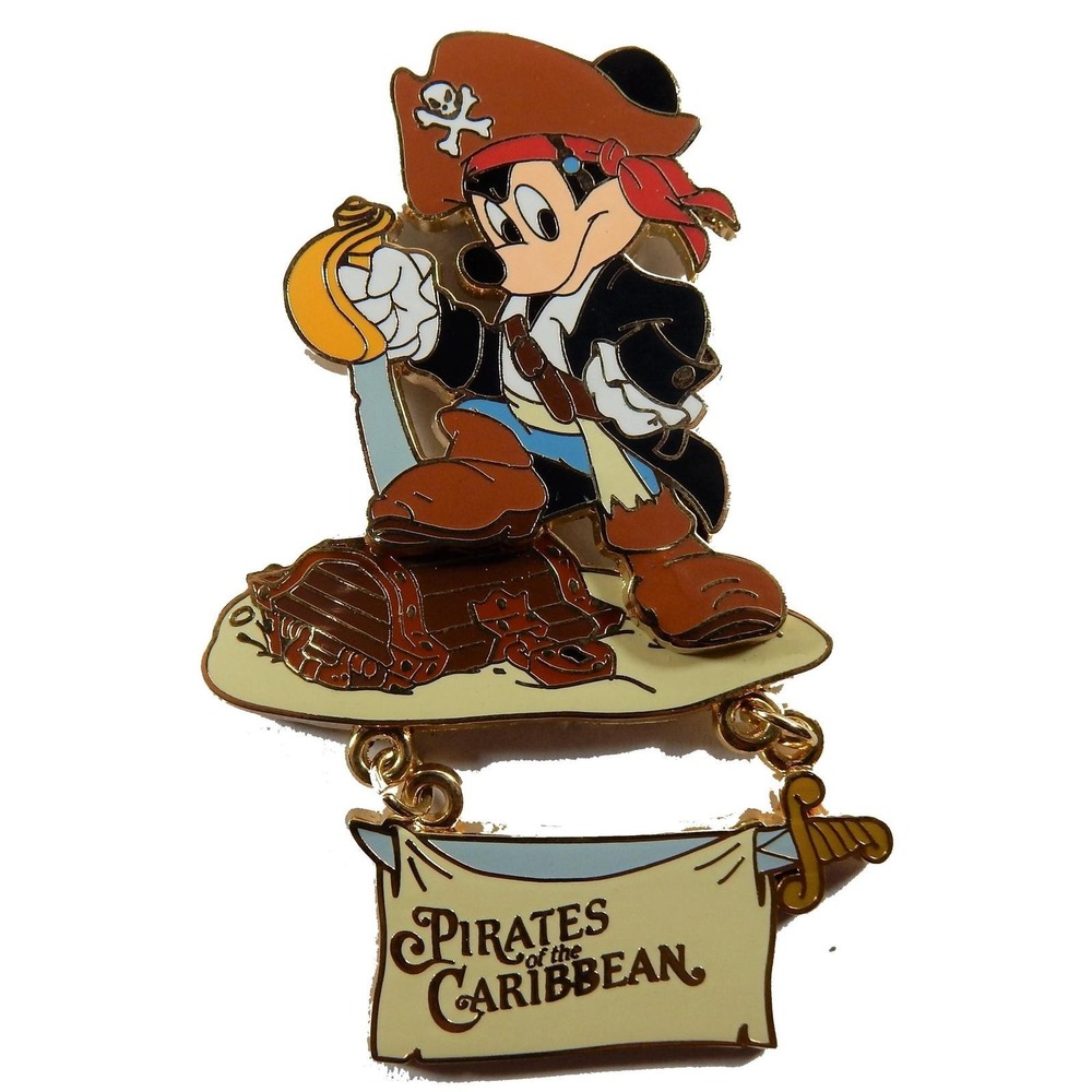 Disney Pin Pirates of the Caribbean Mickey Mouse Sword Legend Golden Pins 47109
